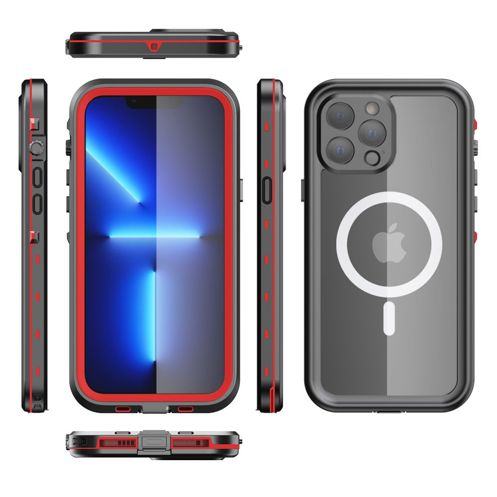 Vp吸血鬼【 magsafe磁吸防水盾】iPhone 13/13pro/13pro max/13mini 全新磁吸防水殼IP68 軍規防摔+深度3公尺潛水1小時