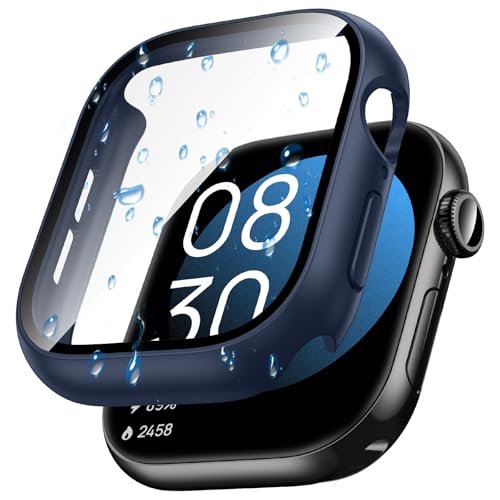 藍色 顏色 Apple Watch Series 11/10 46mm 防水鋼化玻璃保護殼
