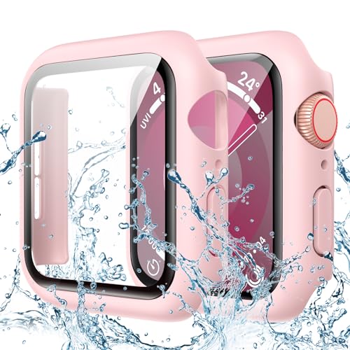 粉色 顏色 Apple Watch Series 11/10 46mm 防水鋼化玻璃保護殼