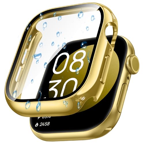 金色 顏色 Apple Watch Series 11/10 46mm 防水鋼化玻璃保護殼