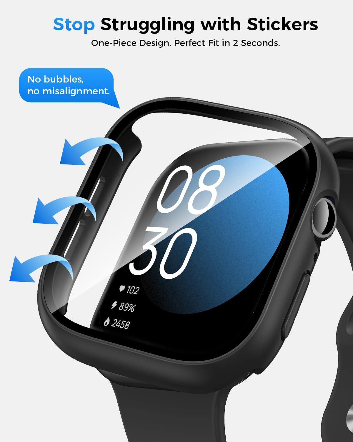 Apple Watch Series 11/10 46mm 防水鋼化玻璃保護殼