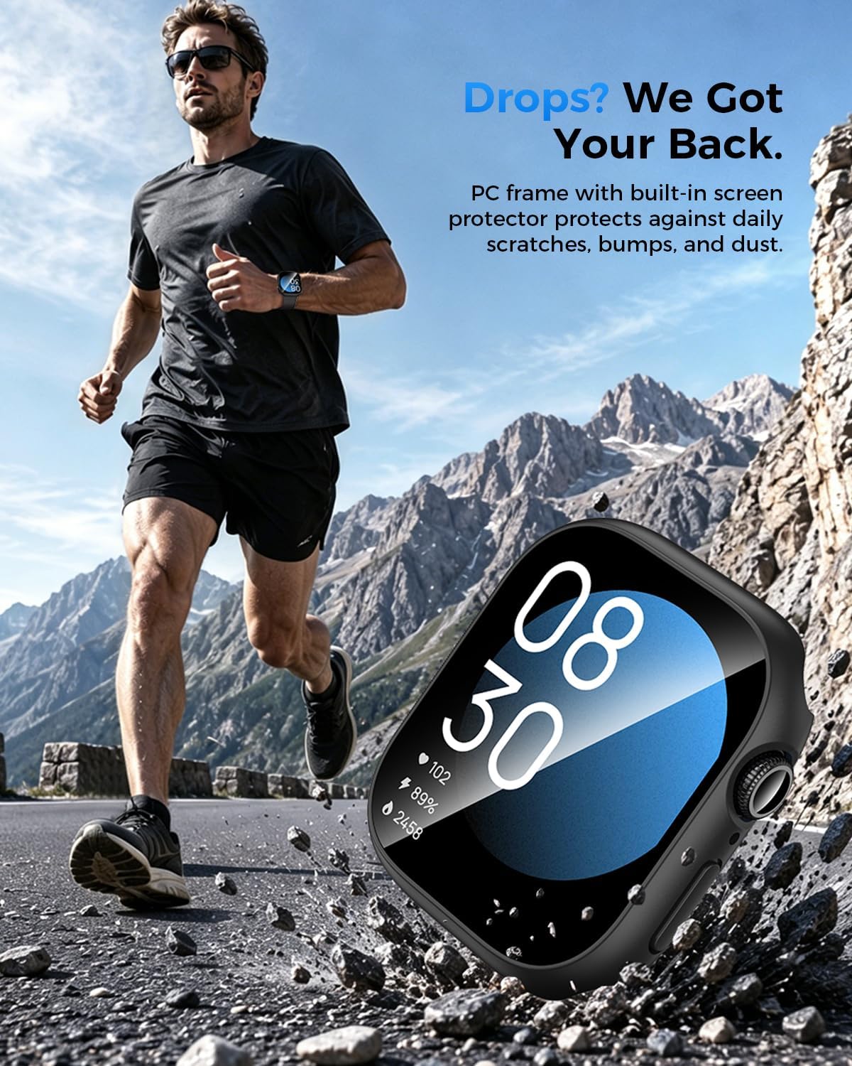 Apple Watch Series 11/10 46mm 防水鋼化玻璃保護殼