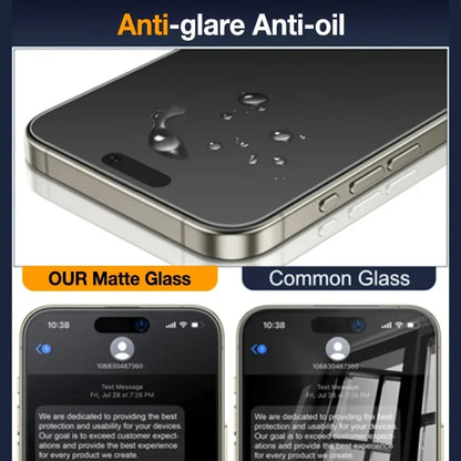 霧面防窺鋼化玻璃保護貼 3入組 適用多款 iPhone