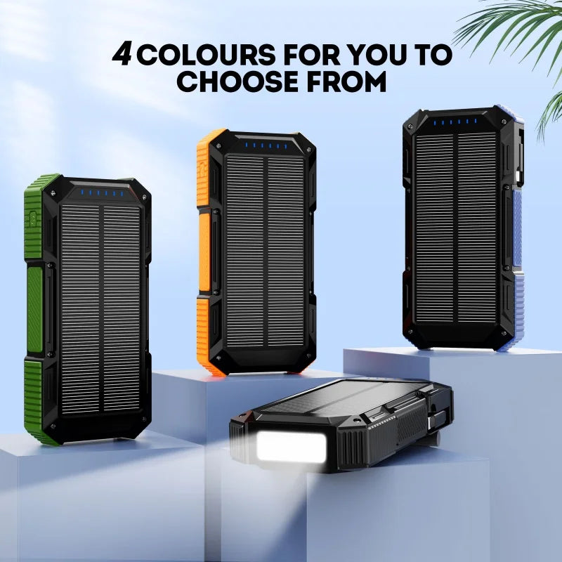 藍色 顏色 太陽能行動電源 20000mAh 磁吸無線快充行動充電寶