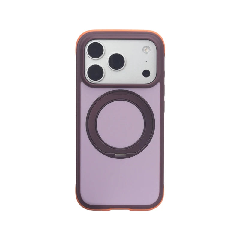 紫色 顏色 磁吸旋轉支架防摔手機殼 適用 iPhone 17/18 Pro 系列