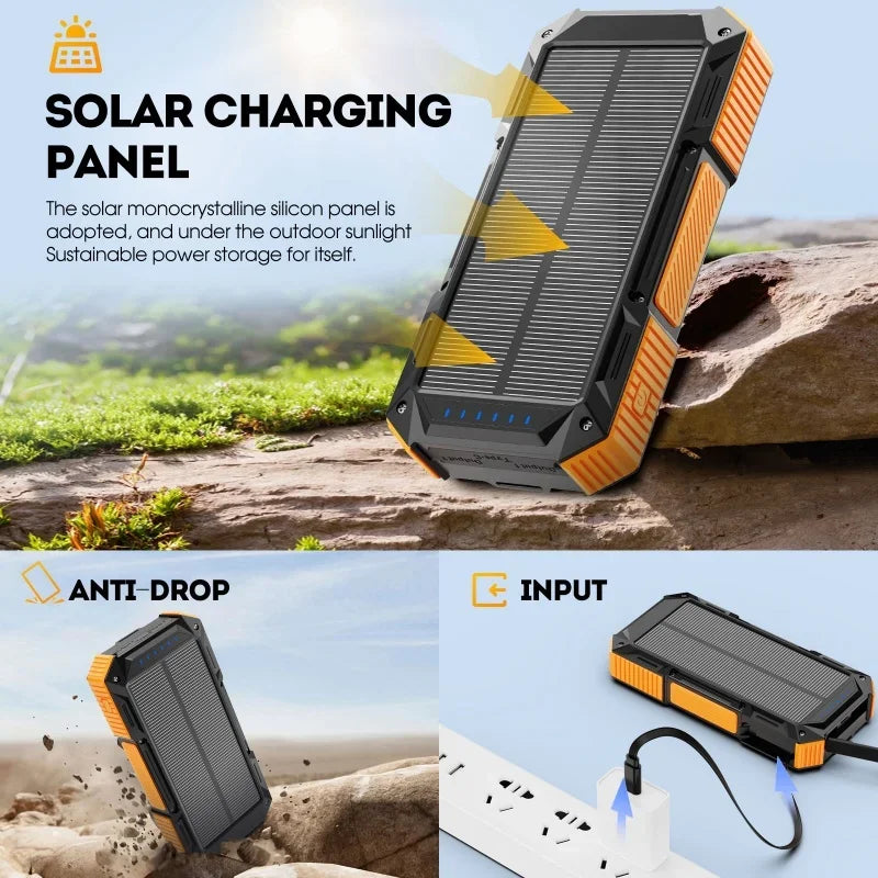 太陽能行動電源 20000mAh 磁吸無線快充行動充電寶