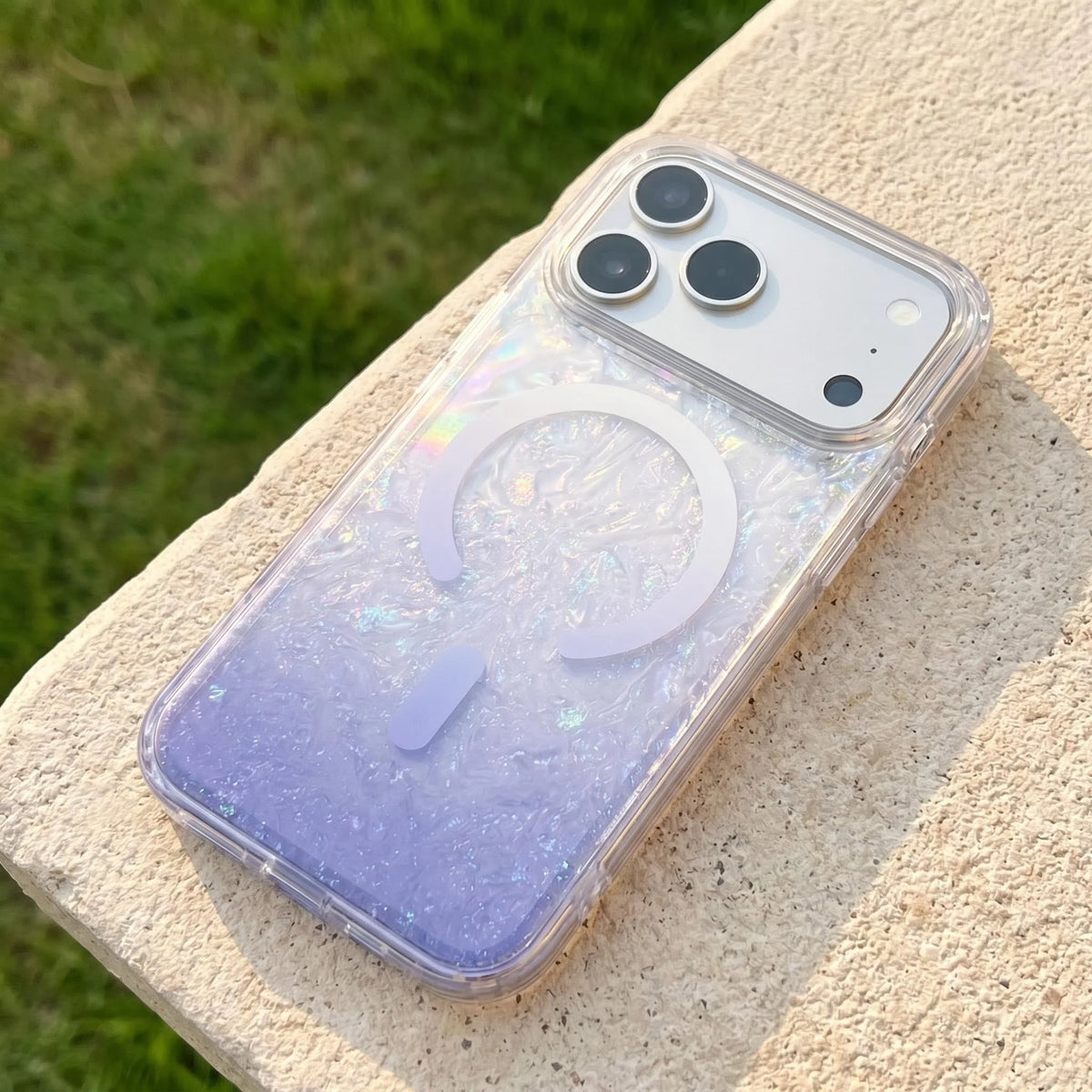H3 顏色 磁吸漸層貝殼紋 iPhone 保護殼 防摔抗刮