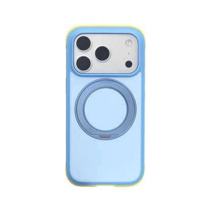 淺藍色 顏色 磁吸旋轉支架防摔手機殼 適用 iPhone 17/18 Pro 系列