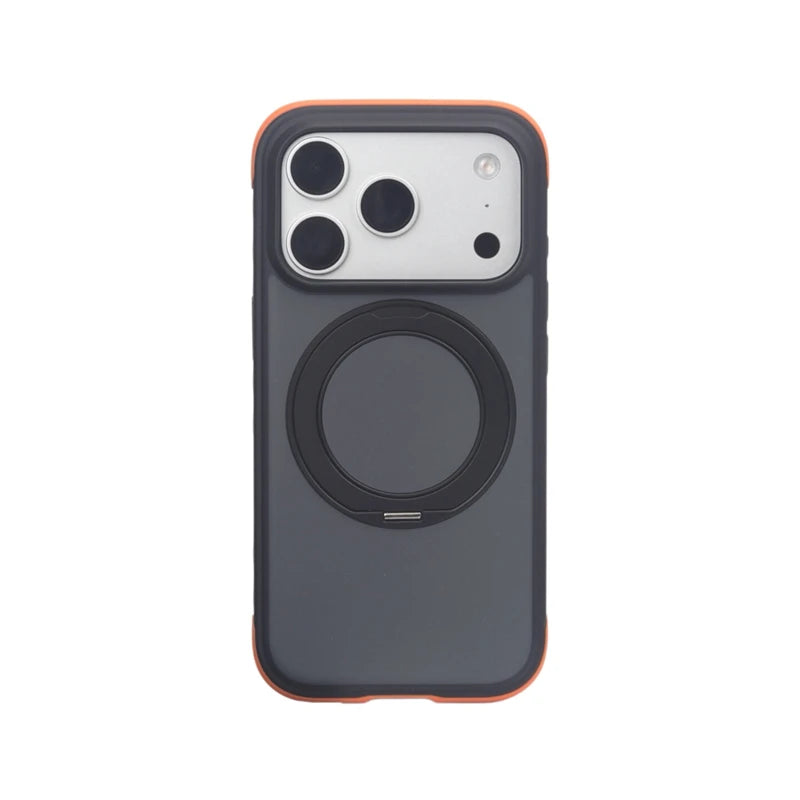 黑色 顏色 磁吸旋轉支架防摔手機殼 適用 iPhone 17/18 Pro 系列