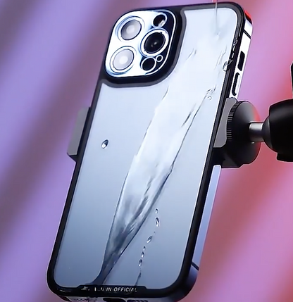 iPhone14系列13系列12系列 【不銹鋼磨砂玻璃殼】不銹鋼硬派邊框＋磨砂防髒背板 配置magsafe磁吸圈