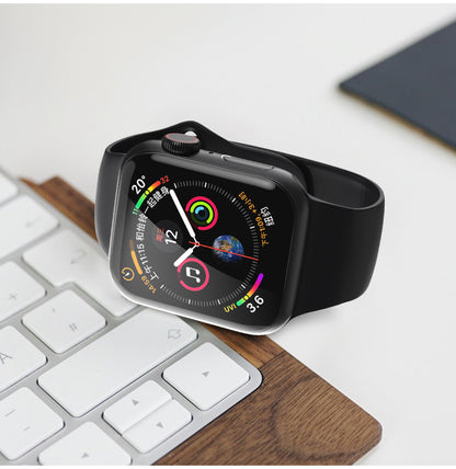 永久保固Apple Watch【透明uv膠玻璃貼】觸控升級/ 透明3d全貼合、無彩虹紋、觸碰靈敏、可入水 (附UV燈)