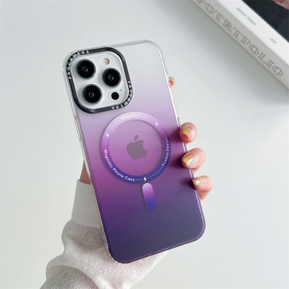 【漸層薄款】漸層半透magsafe磁吸保護殼  0.5mm薄型防摔殼 六色可選 iPhone15系列14系列/13系列/12系列/11系列