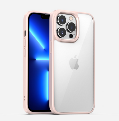 iPhone高透多彩防摔殼 【磨砂軟邊TPU＋高透亮PC背板一體成型】