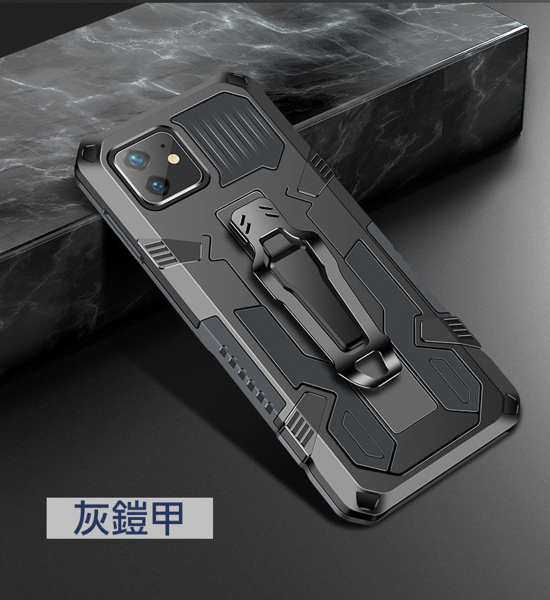 iPhone 金鎧甲支架防摔殼 【多功能強效防摔】支架、背夾、磁力吸附