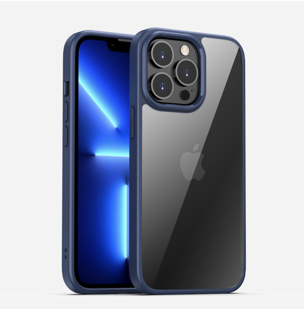 iPhone高透多彩防摔殼 【磨砂軟邊TPU＋高透亮PC背板一體成型】