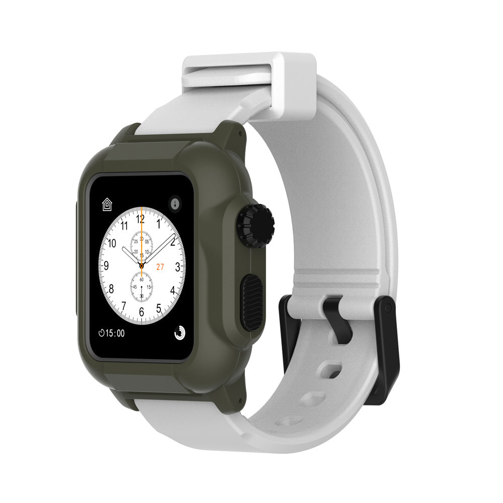 【 iWatch淺水盾】iWatch 全系列 IP68 軍規防摔+使用此潛水殼加上iwatch本身的防水功能，可以加強到20M以上潛水深度