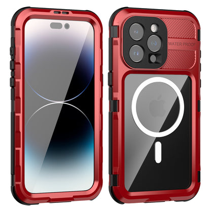 Vp吸血鬼金護盾【 金屬magsafe磁吸防水盾】iPhone 16系列15系列14系列 全新磁吸防水殼IP68 軍規防摔+深度2公尺潛水1小時