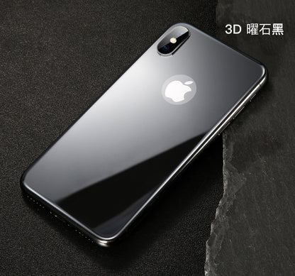 iPhone  X / Xs【康寧3D曲面滿版玻璃(背貼)】圓弧包機 三款可選：全透明 / 曜石黑 / 珍珠白