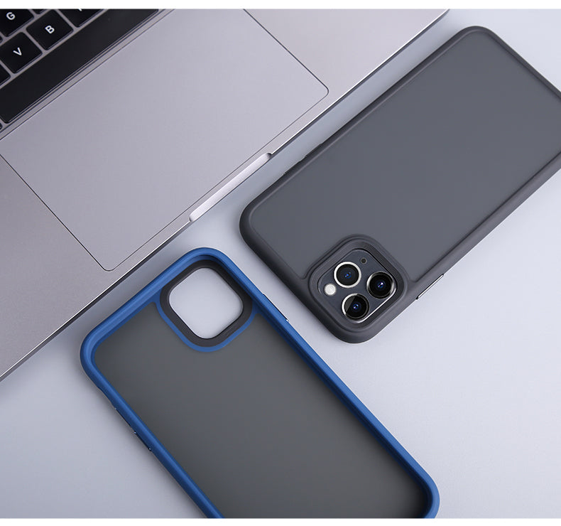 iPhone12系列 鋁合金按鍵磨砂殼 【超值組合】（玻璃貼含保固）
