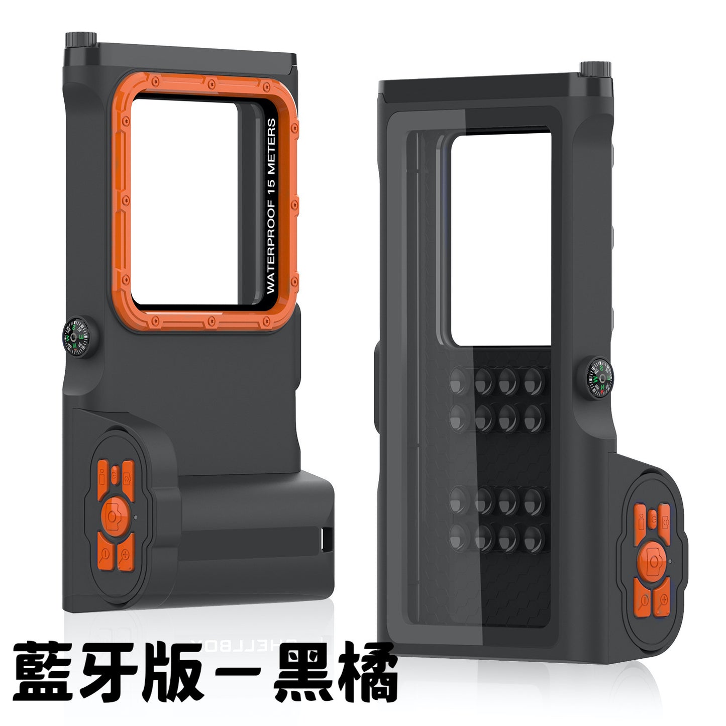 VP吸血鬼【專業潛水保護套】 360°保護全機身保護套，鋼化玻璃鏡片拍照更清晰。支援市面上6.8寸以下手機皆可使用