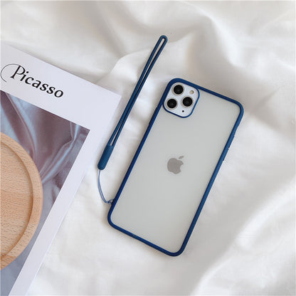 特價$299【馬卡龍吊繩磨砂防摔殼】簡約風格 iPhone11/11pro/11pro max/X/Xr/max/7/7+/8/8+
