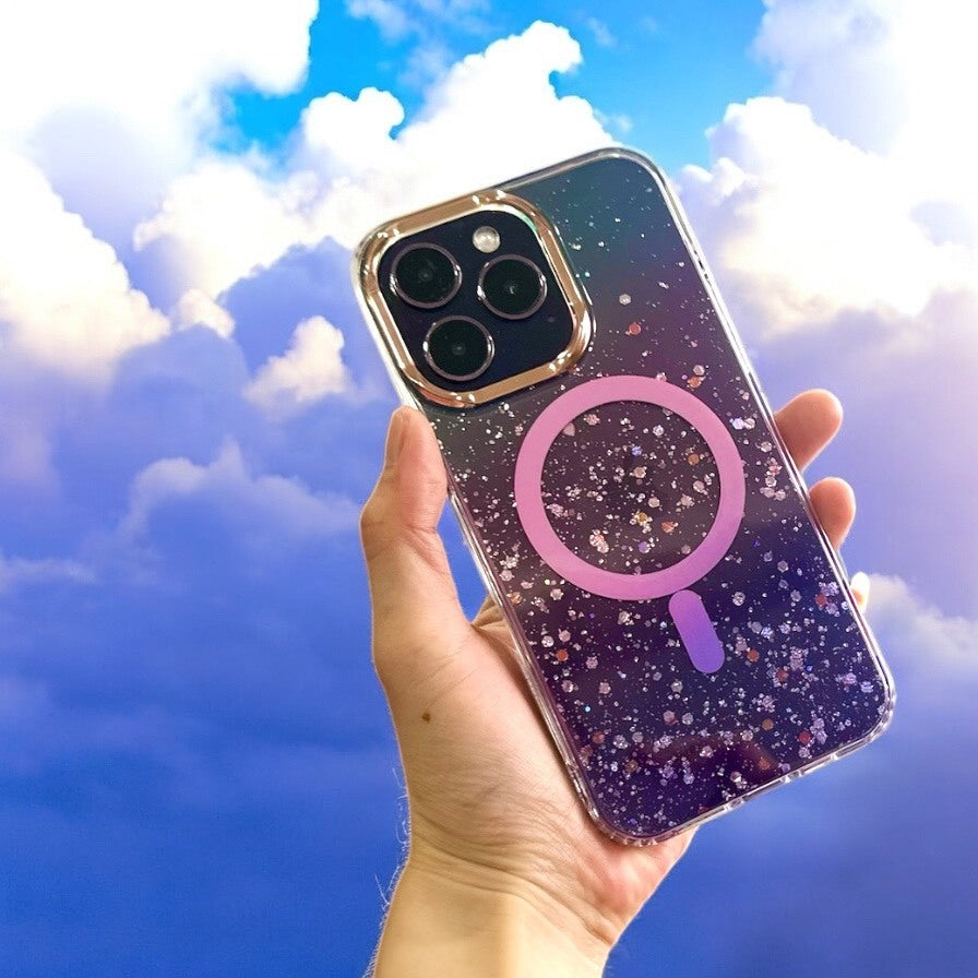 全新磁吸款【 iPhone閃耀星空 - 金屬鏡頭軟邊硬殼手機殼】  適用於 iPhone 16系列 15系列14系列13系列12系列