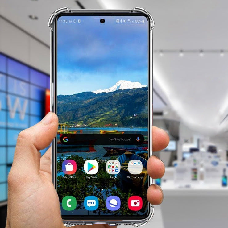 S21系列S20系列/NOTE10/NOTE10+/S10/S10+/S10E【四角強化防摔殼】透明加厚版  超強防摔，四角包邊強效抗衝擊