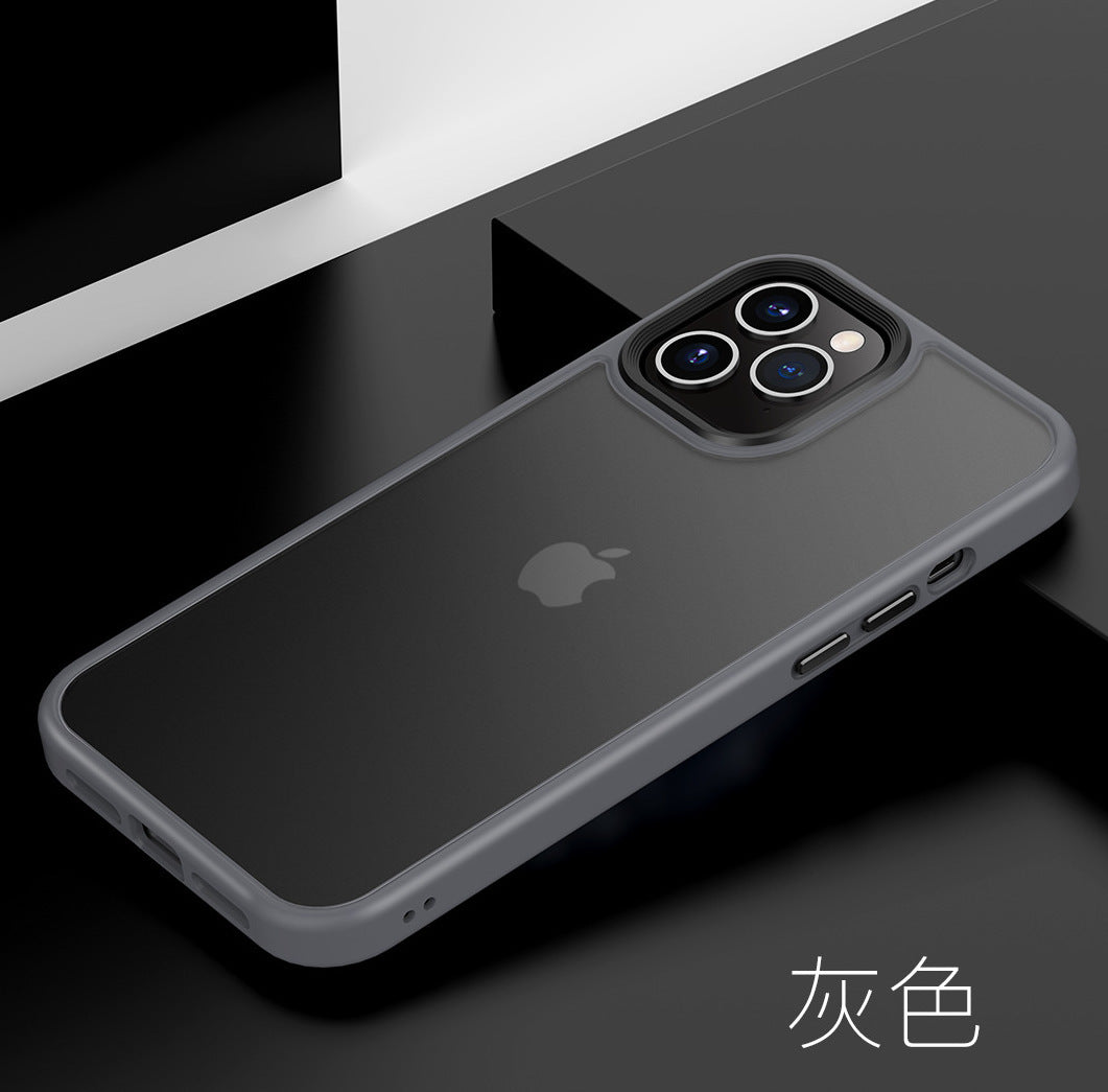 買一送一 iPhone鋁合金按鍵磨砂殼 【TPU+PC軍規防摔雙材質＋耐髒磨砂】升級鋁合金按鍵