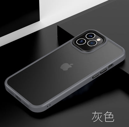 買一送一 iPhone鋁合金按鍵磨砂殼 【TPU+PC軍規防摔雙材質＋耐髒磨砂】升級鋁合金按鍵
