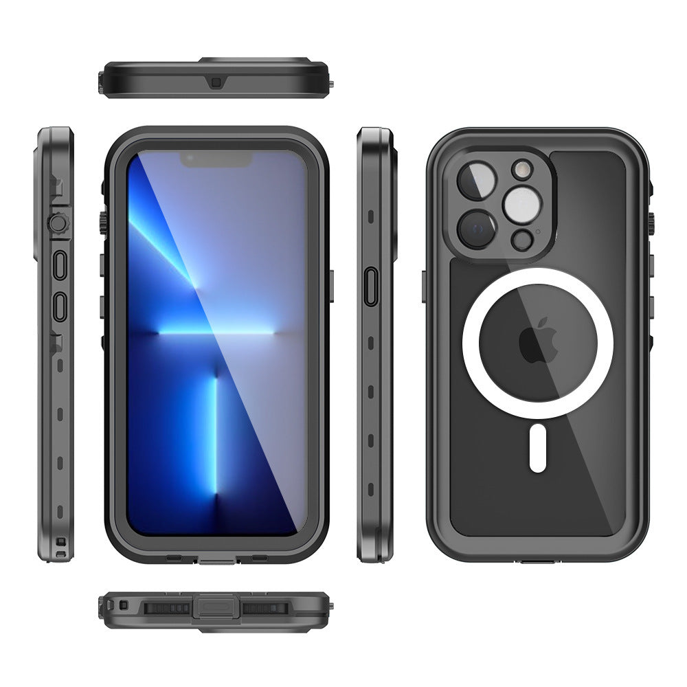 Vp吸血鬼【 magsafe磁吸防水盾】iPhone 13/13pro/13pro max/13mini 全新磁吸防水殼IP68 軍規防摔+深度3公尺潛水1小時