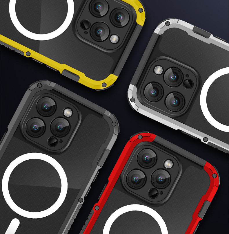 【THE ONE軍規金屬三防】 Magsafe磁吸金屬手機殼 TPU+鋁合金超強防摔殼 適用於 iPhone 15系列14系列