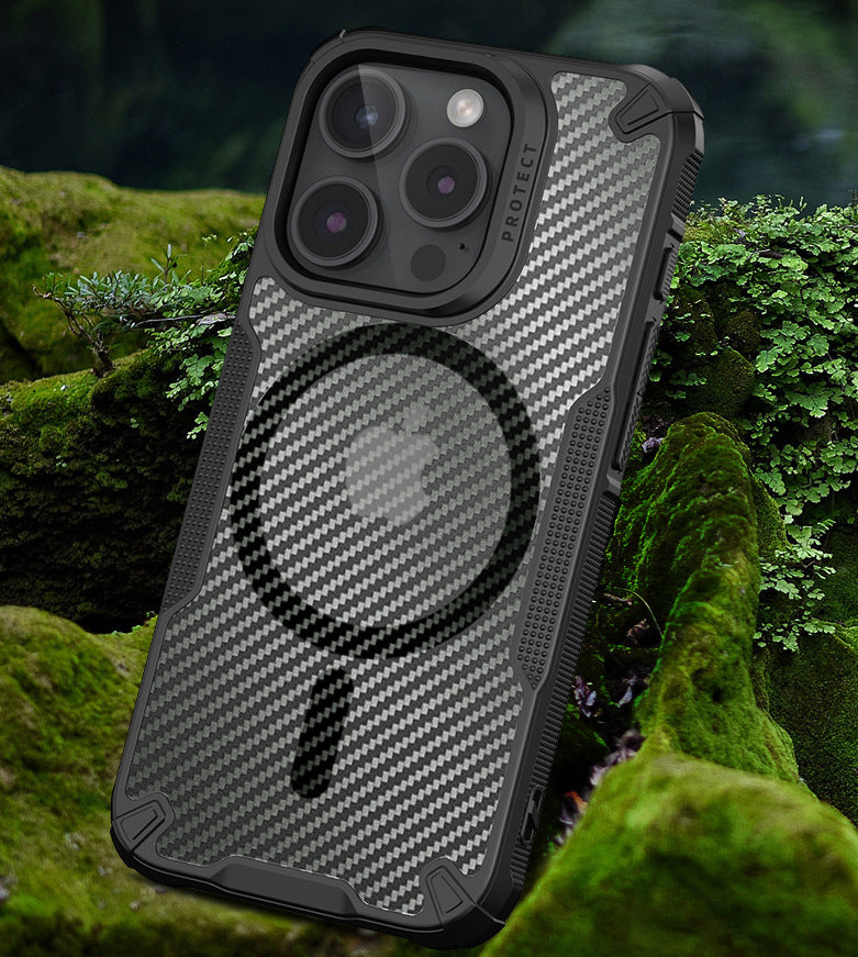 【碳纖衝鋒防摔殼】iPhone 15/14/13/12系列/三星S23系列 極致保護，潮流防摔手機殼！碳纖美感、四角防摔、掛繩方便
