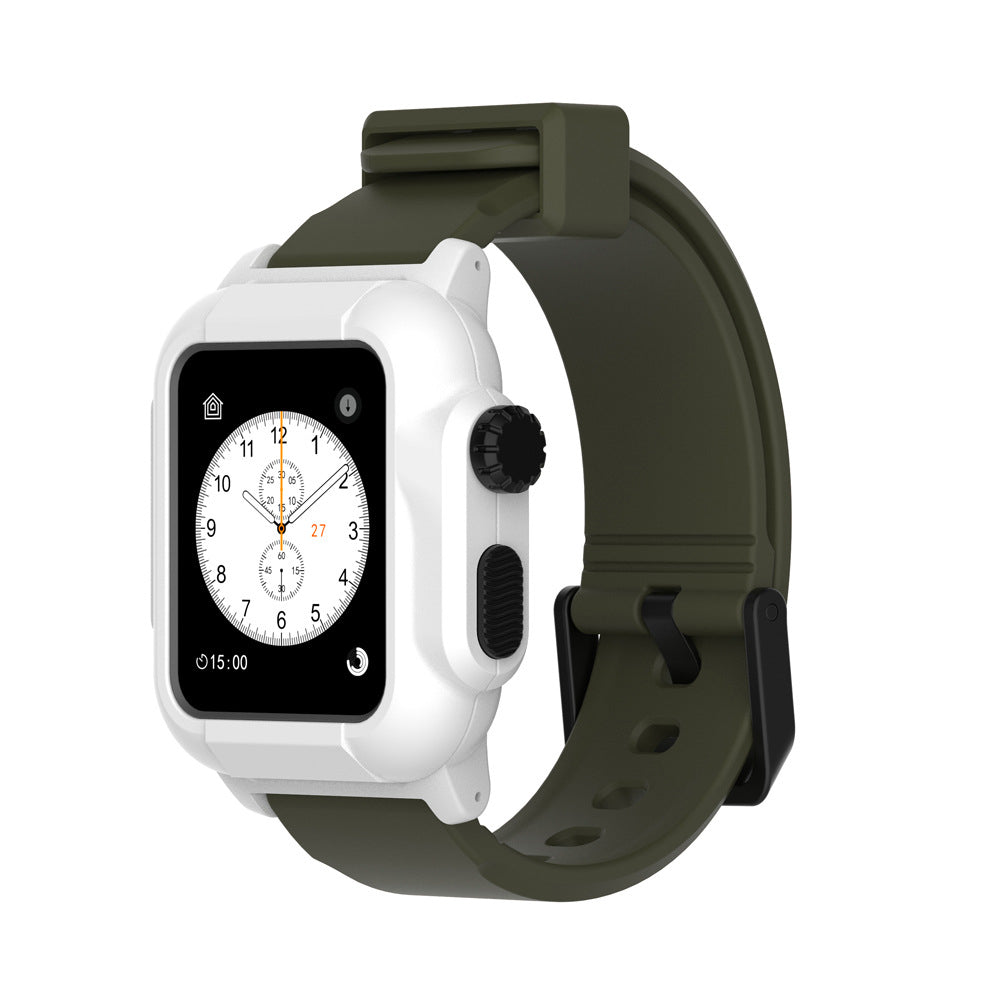 【 iWatch淺水盾】iWatch 全系列 IP68 軍規防摔+使用此潛水殼加上iwatch本身的防水功能，可以加強到20M以上潛水深度