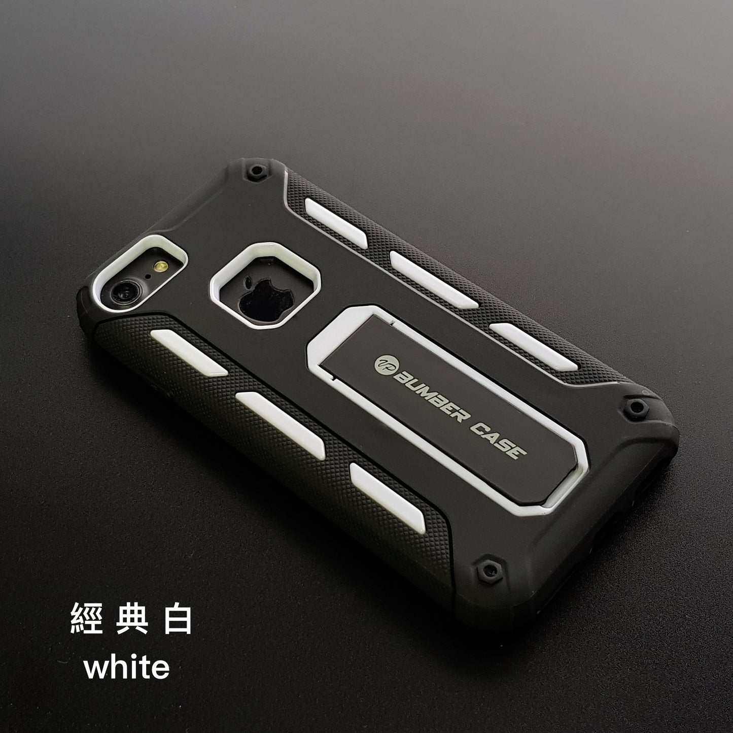 『支架airbox超值組合』iPhone 新SE/8/8+/7/7+/6/6s/6+/6s+軍規防摔殼【強效防摔，便利支架】 //內含：airbox防摔殼x1, 3d滿版玻璃貼x1, 鏡頭貼x1,home環x1