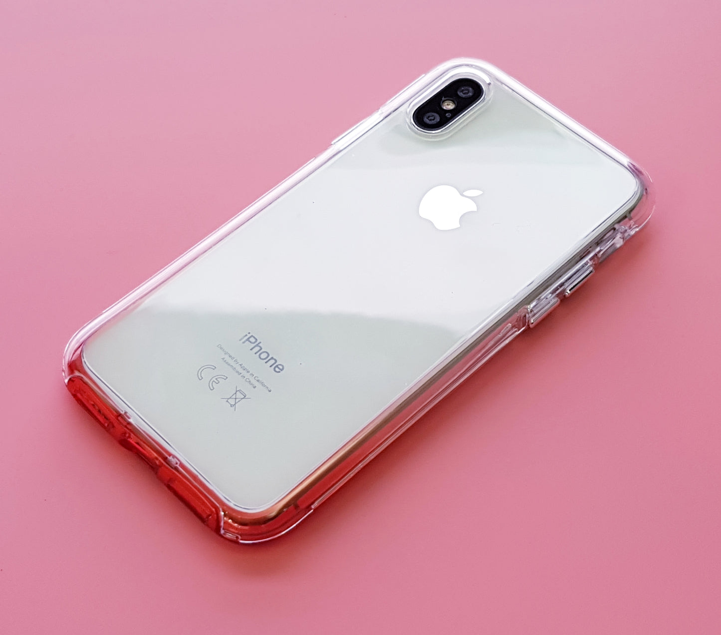 iPhone X / Xs超值組合【漸層彩虹殼 Rainbow case】 雙層透明/防摔TPU+PC材質（內含：彩虹殼x1 ＋ 3D康寧滿版玻璃貼＋馬卡龍鏡頭保護套）