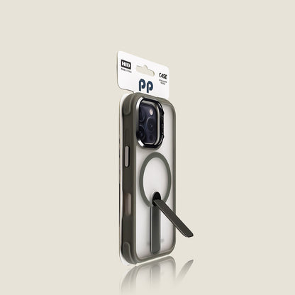 【直立旋轉支架】多巴胺超美色 iphone 雙倍增厚邊角磁吸防摔殼