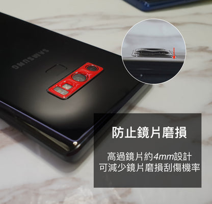 NOTE9/NOTE8 【四角強化防摔殼超值組合】  超強防摔，四角強效防摔殼＋3D內縮滿版玻璃保護貼＋鏡頭保護套