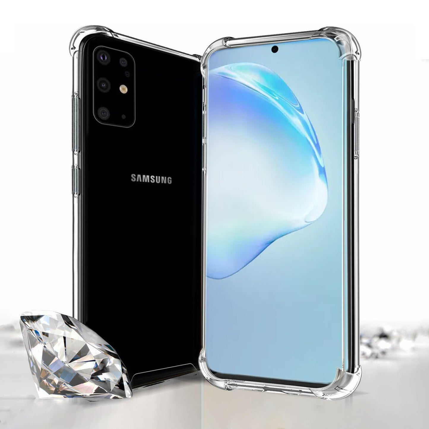 S21系列S20系列/NOTE10/NOTE10+/S10/S10+/S10E【四角強化防摔殼】透明加厚版  超強防摔，四角包邊強效抗衝擊