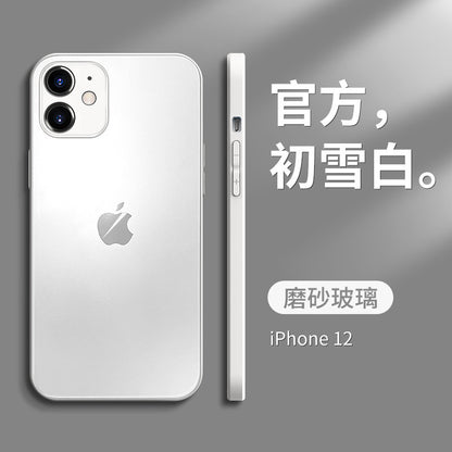 iPhone14系列【原感殼】防摔殼～與IPhone原機相同玻璃顏色、質感，鏡頭全包覆， 磨砂玻璃TPU軟邊雙材質