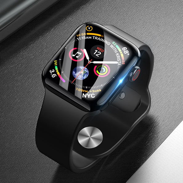 永久保固Apple Watch【透明uv膠玻璃貼】觸控升級/ 透明3d全貼合、無彩虹紋、觸碰靈敏、可入水 (附UV燈)