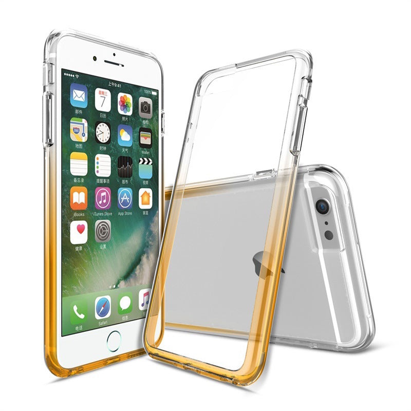 【漸層彩虹殼 Rainbow case】 iPhone 8 / 8PLUS / 7 / 7PLUS 雙層透明/防摔TPU+PC材質