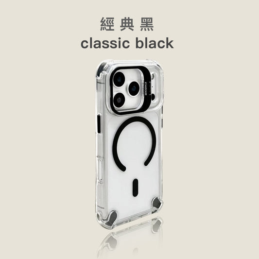 【送金屬鏡頭貼】iphone 金屬鏡頭支架防摔殼 四角加高，氣囊設計 六色可選