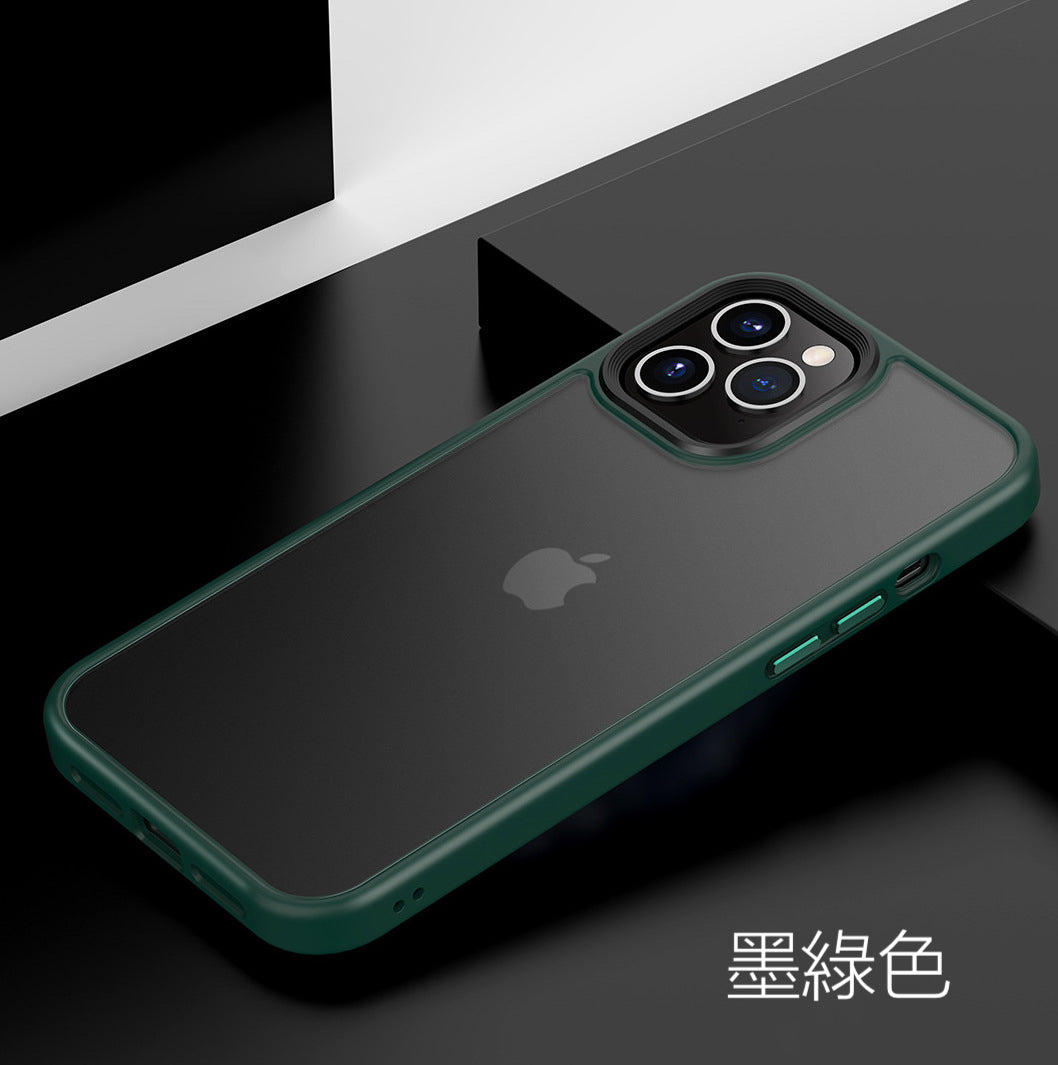 iPhone12系列 鋁合金按鍵磨砂殼 【超值組合】（玻璃貼含保固）