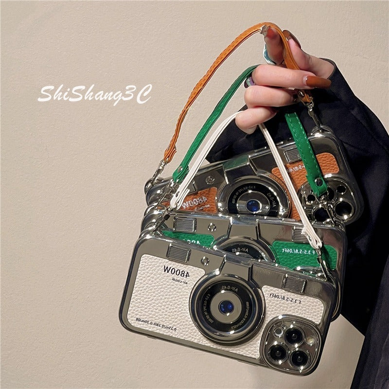 iPhone系列創意背袋防摔殼【電鍍相機殼】TPU軟殼