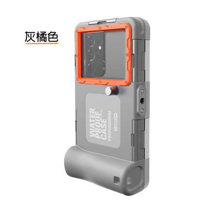 VP吸血鬼【專業潛水保護套】 360°保護全機身保護套，鋼化玻璃鏡片拍照更清晰。支援市面上6.8寸以下手機皆可使用