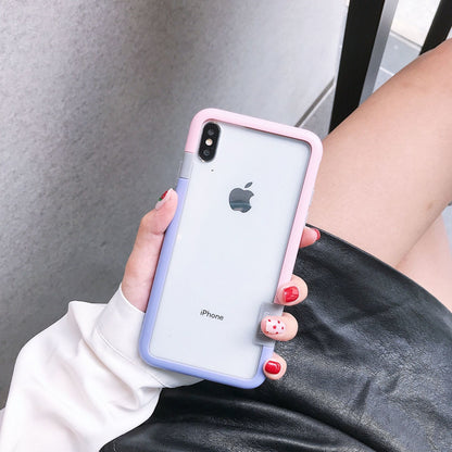 IPHONE【馬卡龍防摔邊框】雙材質厚實保護邊框，馬卡龍8色 / 支援iphone全型號