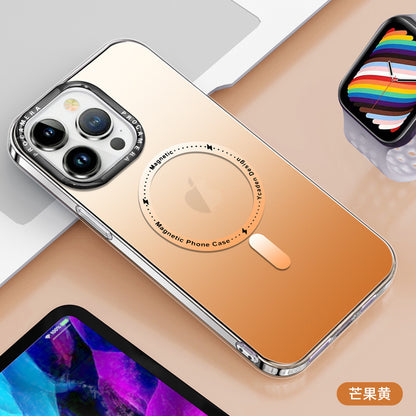 【漸層薄款】漸層半透magsafe磁吸保護殼  0.5mm薄型防摔殼 六色可選 iPhone15系列14系列/13系列/12系列/11系列