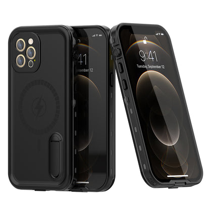 Vp吸血鬼【 X9 magsafe磁吸支架防水盾】iPhone 13系列/12系列 全新磁吸防水殼IP68 軍規防摔+深度3公尺潛水1小時