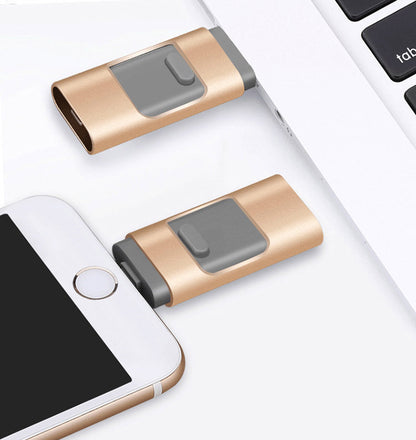 【多功能OTG四合一USB3.0高速隨身碟】、手機專用OTG碟，大容量傳輸存取超方便，有了它 手機擴大容量超easy