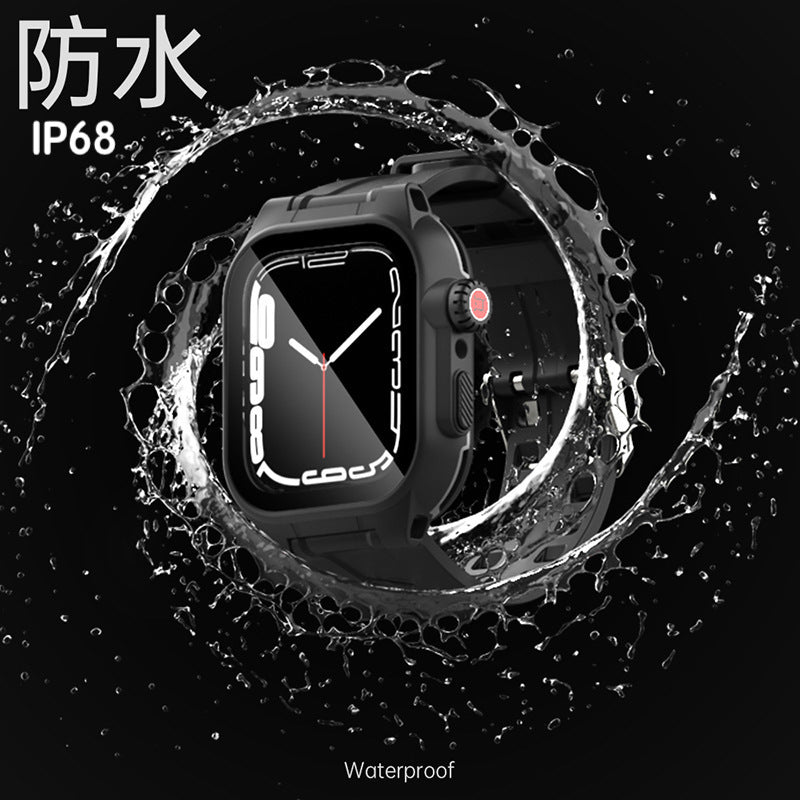 【iWatch S8/S7淺水盾】 IP68 軍規防摔+使用此潛水殼加上iwatch本身的防水功能，可以加強到20M以上潛水深度